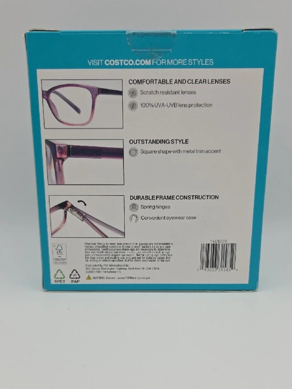 Foster Grant Reading Glasses 3 Pack +1.75